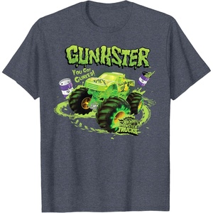 image:imageHot Wheels Monster Trucks  Gunkster TShirtHeather Blue