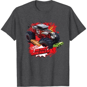 image:imageHot Wheels Monster Trucks  Heart Breaker TShirtDark Heather Grey