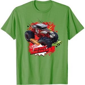 image:imageHot Wheels Monster Trucks  Heart Breaker TShirtGrass Green