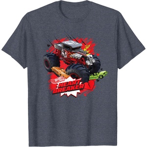 image:imageHot Wheels Monster Trucks  Heart Breaker TShirtHeather Blue