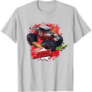 image:imageHot Wheels Monster Trucks  Heart Breaker TShirtSilver Grey