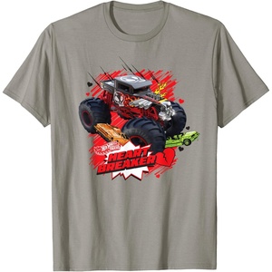 image:imageHot Wheels Monster Trucks  Heart Breaker TShirtSlate Grey