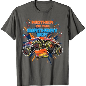 image:imageHot Wheels Monster Trucks  Mother of Birthday Boy TShirtAsphalt Grey