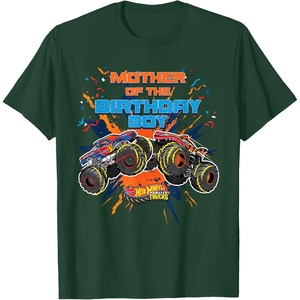 image:imageHot Wheels Monster Trucks  Mother of Birthday Boy TShirtDark Green