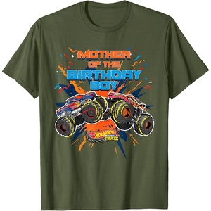 image:imageHot Wheels Monster Trucks  Mother of Birthday Boy TShirtOlive Green