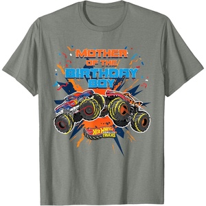 image:imageHot Wheels Monster Trucks  Mother of Birthday Boy TShirtOlive Heather