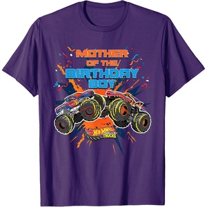 image:imageHot Wheels Monster Trucks  Mother of Birthday Boy TShirtPurple