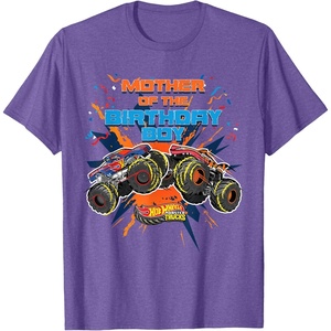 image:imageHot Wheels Monster Trucks  Mother of Birthday Boy TShirtPurple Heather