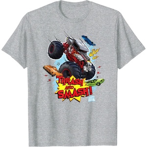 image:imageHot Wheels Monster Trucks  Trash and Smash TShirtHeather Grey