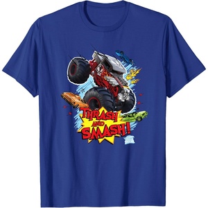 image:imageHot Wheels Monster Trucks  Trash and Smash TShirtRoyal Blue