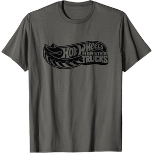 image:imageHot Wheels Monster Trucks Black Logo TShirtAsphalt Grey