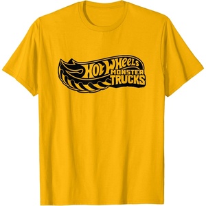 image:imageHot Wheels Monster Trucks Black Logo TShirtGolden Yellow