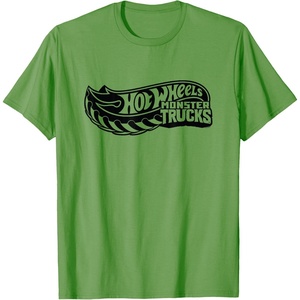 image:imageHot Wheels Monster Trucks Black Logo TShirtGrass Green