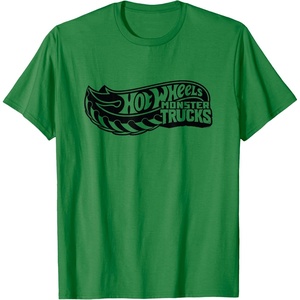 image:imageHot Wheels Monster Trucks Black Logo TShirtKelly Green