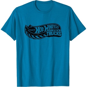 image:imageHot Wheels Monster Trucks Black Logo TShirtSapphire Blue