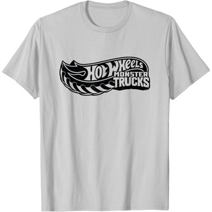 image:imageHot Wheels Monster Trucks Black Logo TShirtSilver Grey