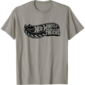 image:imageHot Wheels Monster Trucks Black Logo TShirtSlate Grey