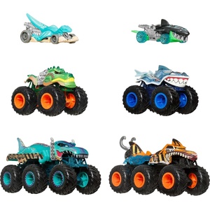 image:imageHot Wheels Monster Trucks Demolition Doubles Styles May Vary Sharks vs Dinos 6Pack