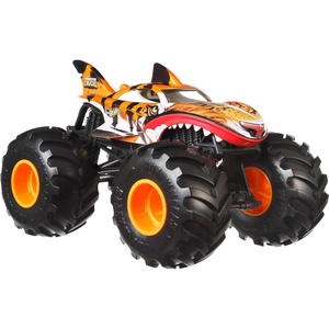 image:imageHot Wheels Monster Trucks Oversized Monster Truck 124 Scale DieCast Toy Truck with Giant Wheels and Cool DesignsTiger Shark