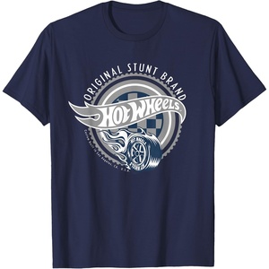 image:imageHot Wheels Original Stunt Brand Grey Logo TShirtNavy Blue