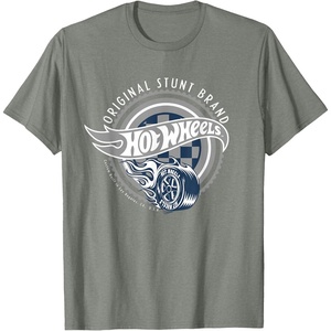 image:imageHot Wheels Original Stunt Brand Grey Logo TShirtOlive Heather