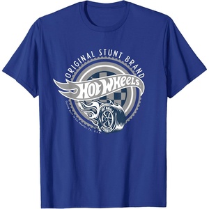image:imageHot Wheels Original Stunt Brand Grey Logo TShirtRoyal Blue