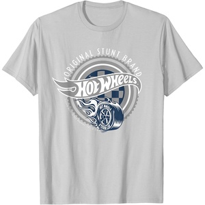image:imageHot Wheels Original Stunt Brand Grey Logo TShirtSilver Grey