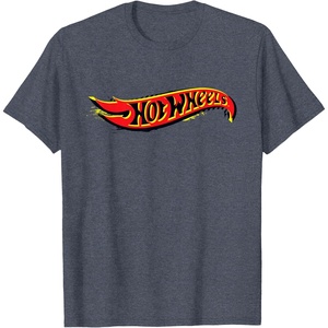 image:imageHot Wheels Red and Yellow Logo TShirtHeather Blue