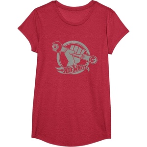 image:imageHot Wheels Wrench Light Grey TShirtRed Heather