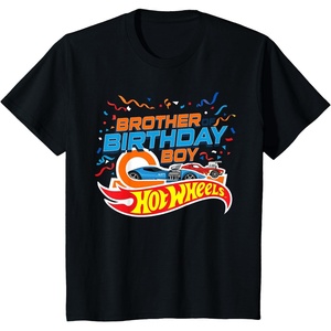 image:imageKids Hot Wheels Birthday Confetti Brother of Birthday Boy TShirtBlack