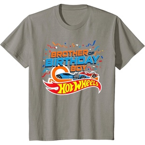 image:imageKids Hot Wheels Birthday Confetti Brother of Birthday Boy TShirtSlate Grey