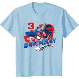 image:imageKids Hot Wheels Its My 3rd Birthday Dare to be Rad TShirtBaby Blue
