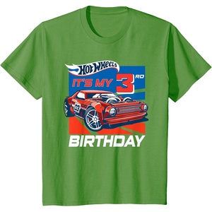 image:imageKids Hot Wheels Its My 3rd Birthday TShirtGrass Green