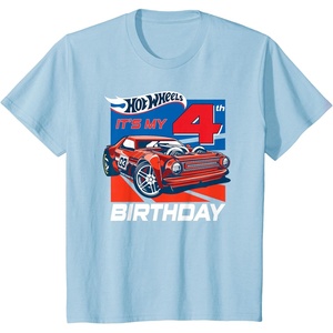 image:imageKids Hot Wheels Its My 4th Birthday TShirtBaby Blue