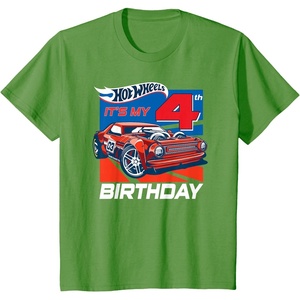 image:imageKids Hot Wheels Its My 4th Birthday TShirtGrass Green