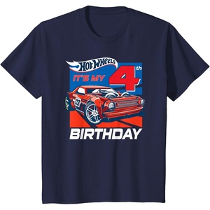 image:imageKids Hot Wheels Its My 4th Birthday TShirtNavy Blue