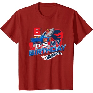 image:imageKids Hot Wheels Its My 6th Birthday Dare to be Rad TShirtCranberry Red