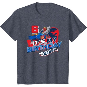 image:imageKids Hot Wheels Its My 6th Birthday Dare to be Rad TShirtHeather Blue
