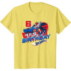 image:imageKids Hot Wheels Its My 6th Birthday Dare to be Rad TShirtLemon Yellow