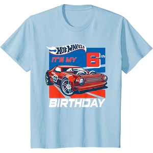 image:imageKids Hot Wheels Its My 6th Birthday TShirtBaby Blue