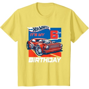 image:imageKids Hot Wheels Its My 6th Birthday TShirtLemon Yellow