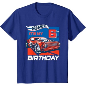 image:imageKids Hot Wheels Its My 6th Birthday TShirtRoyal Blue