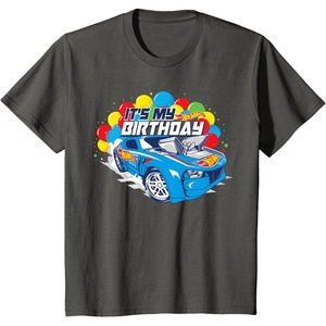 image:imageKids Hot Wheels Its My Birthday Balloons TShirtAsphalt Grey