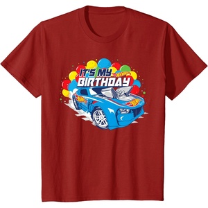 image:imageKids Hot Wheels Its My Birthday Balloons TShirtCranberry Red