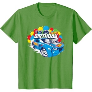 image:imageKids Hot Wheels Its My Birthday Balloons TShirtGrass Green