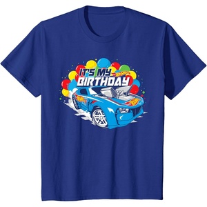 image:imageKids Hot Wheels Its My Birthday Balloons TShirtRoyal Blue