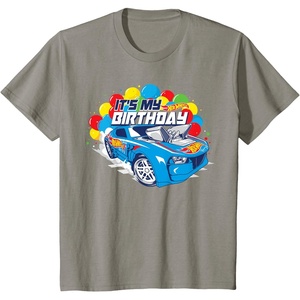 image:imageKids Hot Wheels Its My Birthday Balloons TShirtSlate Grey