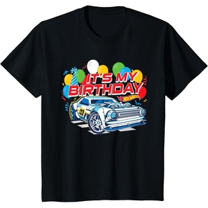 image:imageKids Hot Wheels Its My Birthday Balloons and Confetti TShirtBlack