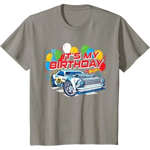 image:imageKids Hot Wheels Its My Birthday Balloons and Confetti TShirtSlate Grey