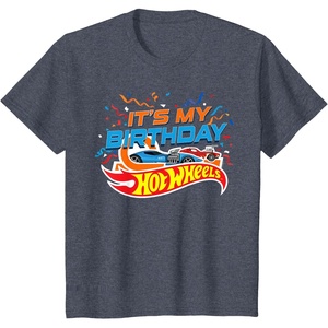 image:imageKids Hot Wheels Its My Birthday Confetti TShirtHeather Blue